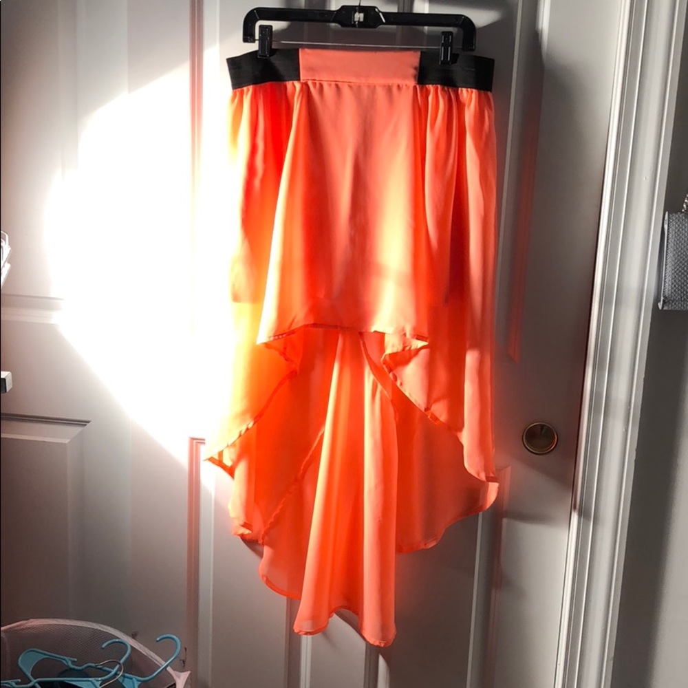 No boundaries high low sheer skirt